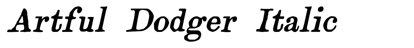 Artful Dodger Italic